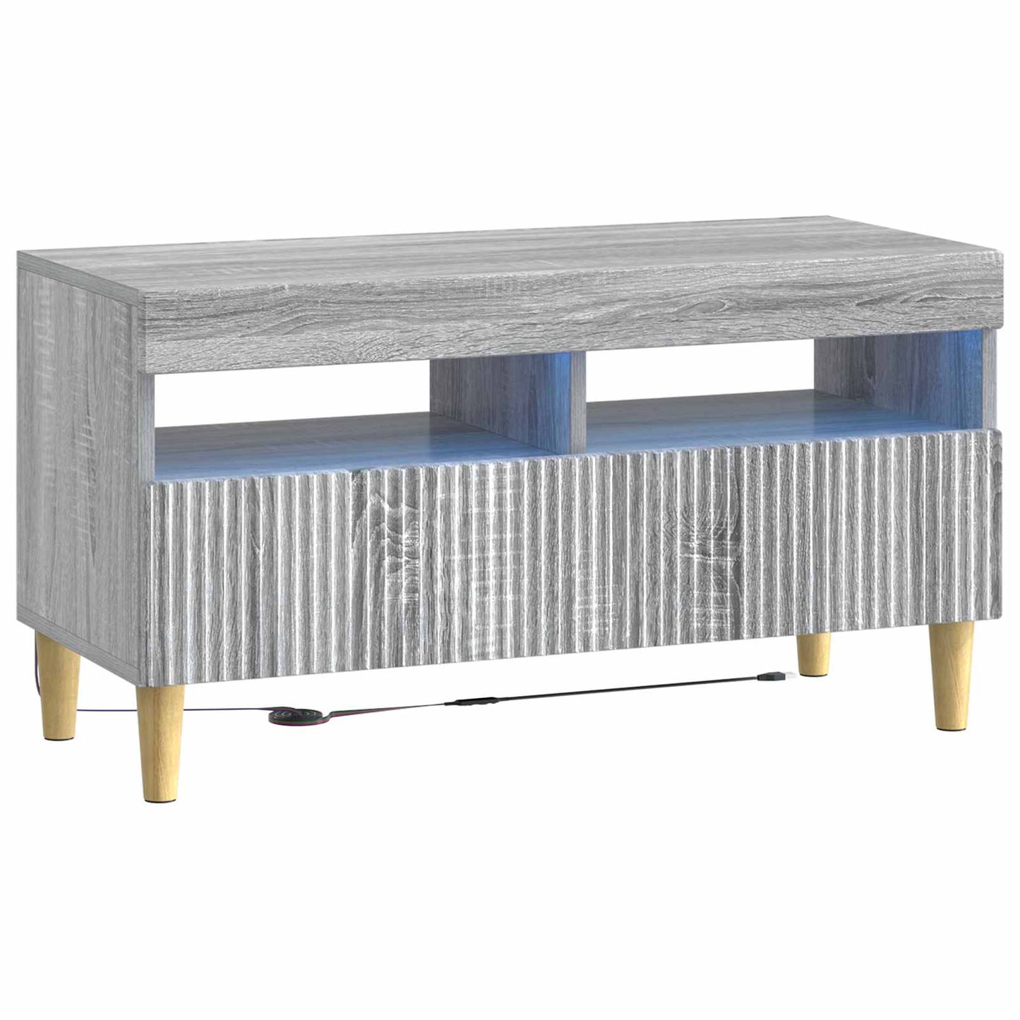 5 Piece LED TV Cabinet Grey Sonoma Engineered Wood