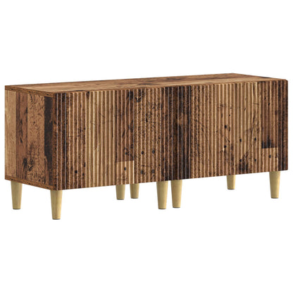5 Piece LED TV Cabinet Old Wood Engineered Wood
