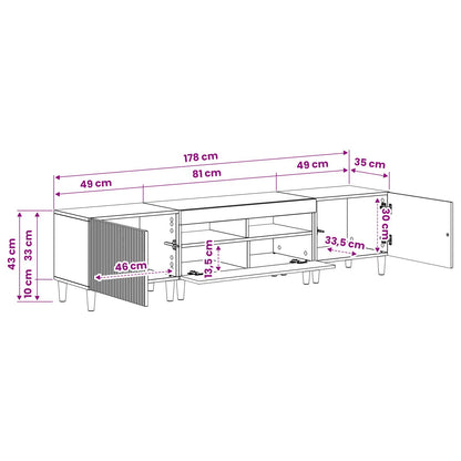 5 Piece LED TV Cabinet Artisan Oak Engineered Wood