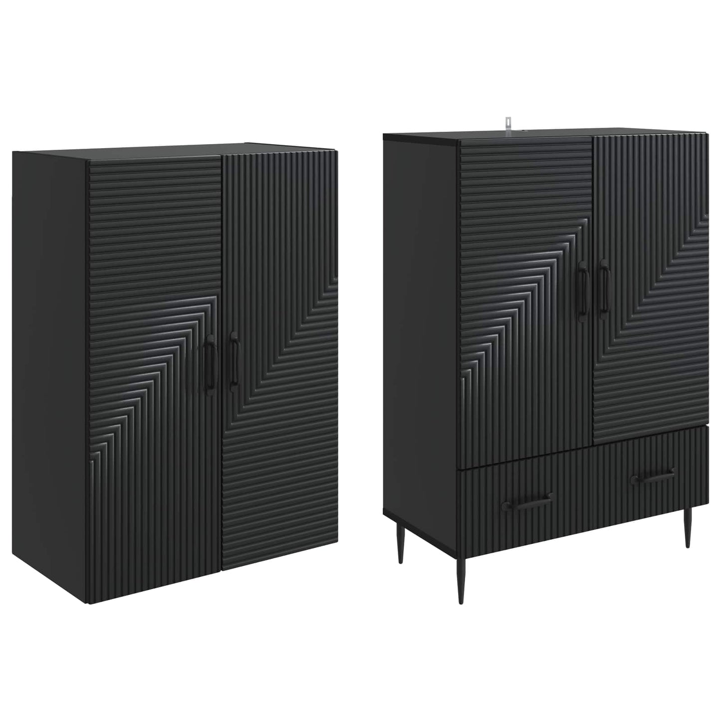 Cabinet Set 2 pcs 66 x 34.5 x 95 cm Engineered Wood