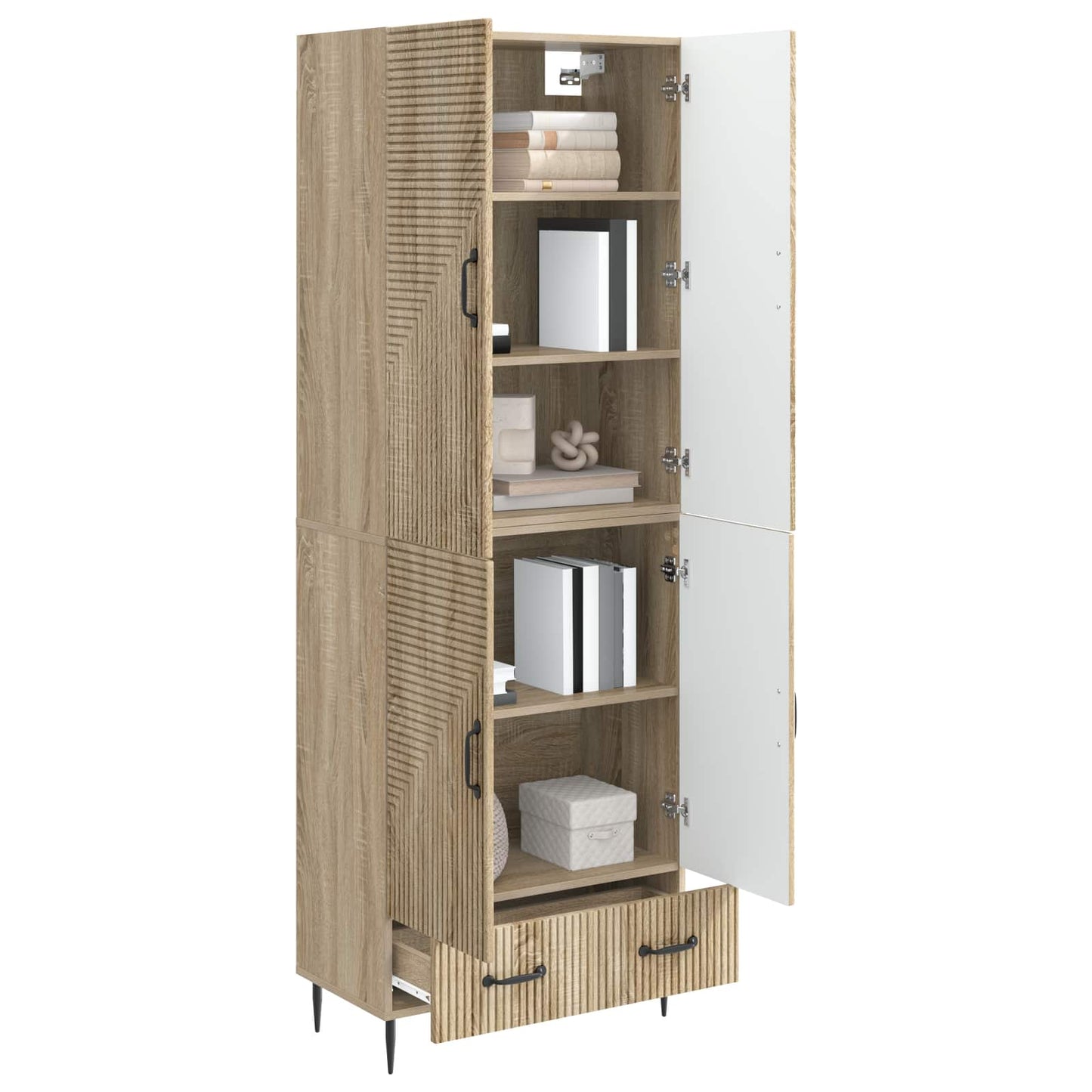 Cabinet Set 2 pcs 66 x 34.5 x 95 cm Engineered Wood