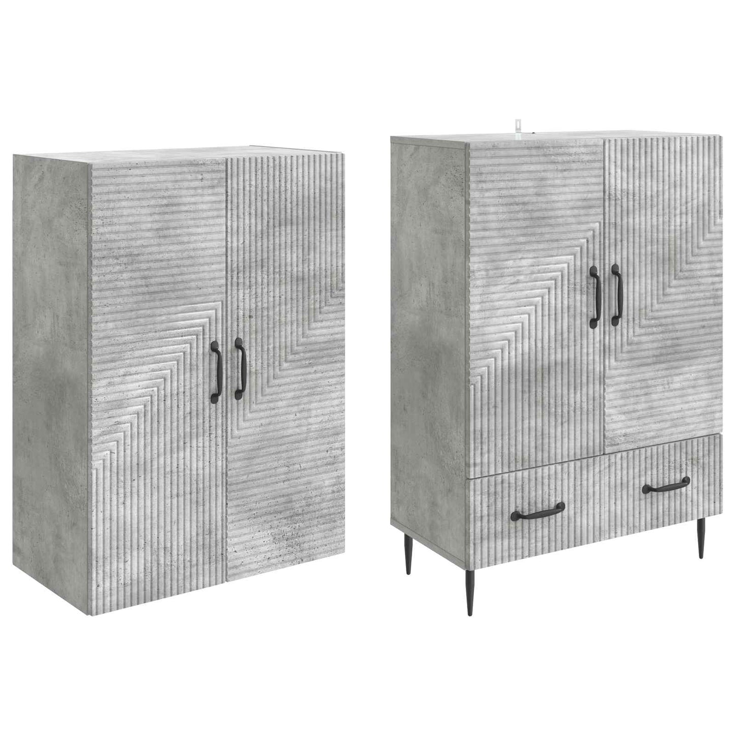Cabinet Set 2 pcs 66 x 34.5 x 95 cm Engineered Wood