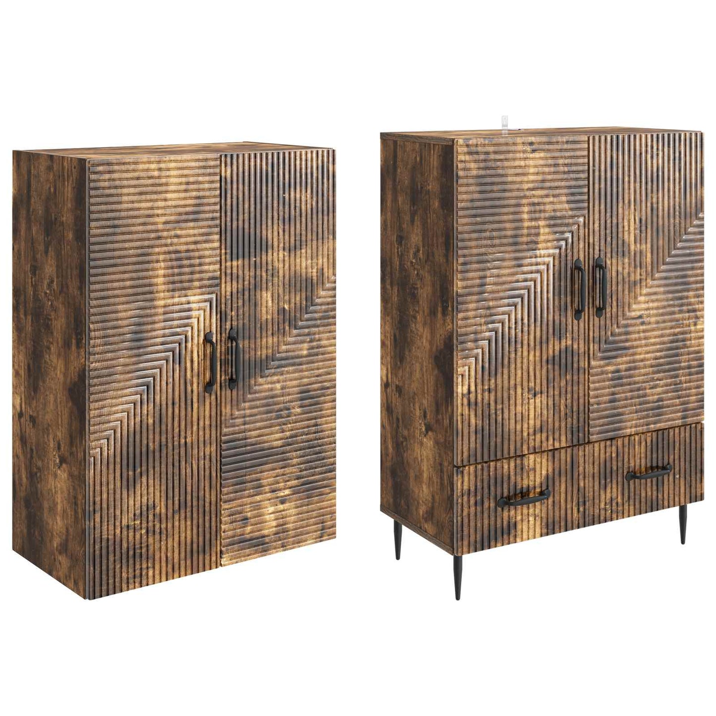 Cabinet Set 2 pcs 66 x 34.5 x 95 cm Engineered Wood