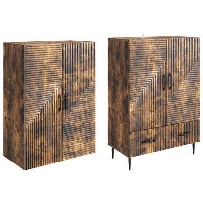 Cabinet Set 2 pcs 66 x 34.5 x 95 cm Engineered Wood