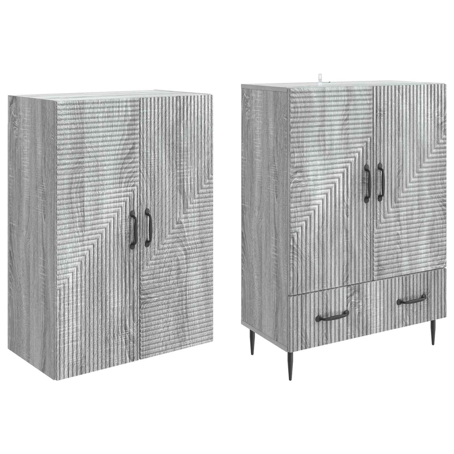 Cabinet Set 2 pcs 66 x 34.5 x 95 cm Engineered Wood