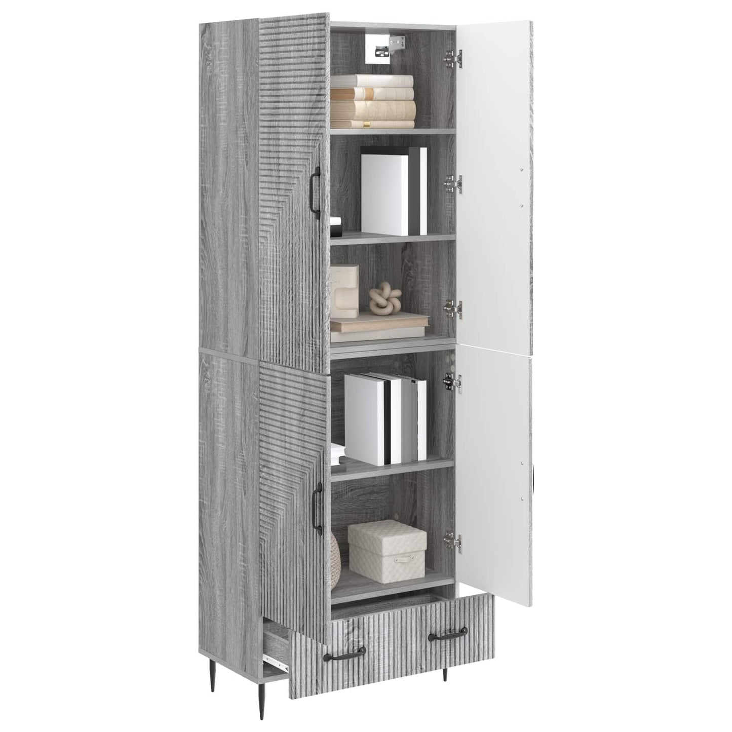 Cabinet Set 2 pcs 66 x 34.5 x 95 cm Engineered Wood