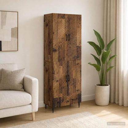 Cabinet Set 2 pcs Engineered Wood