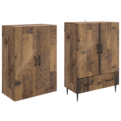 Cabinet Set 2 pcs 66 x 34.5 x 95 cm Engineered Wood