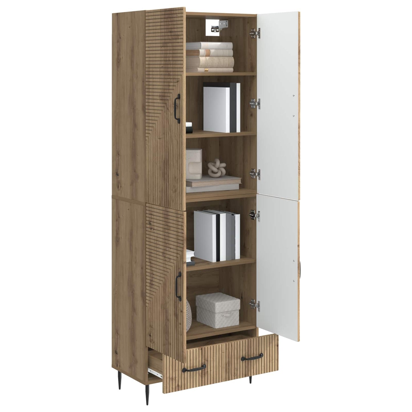 Cabinet Set 2 pcs 66 x 34.5 x 95 cm Engineered Wood