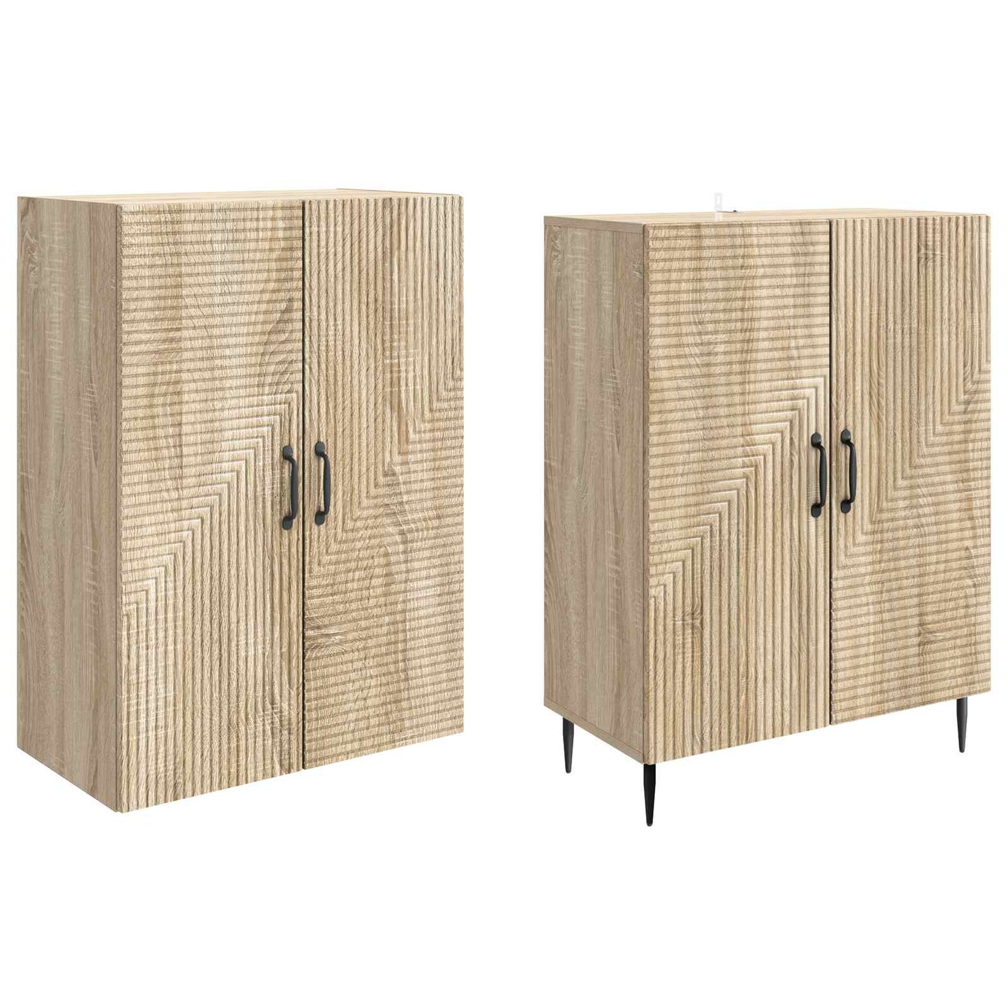 Cabinet Set 2 pcs 66 x 34.5 x 89.5 cm Engineered Wood