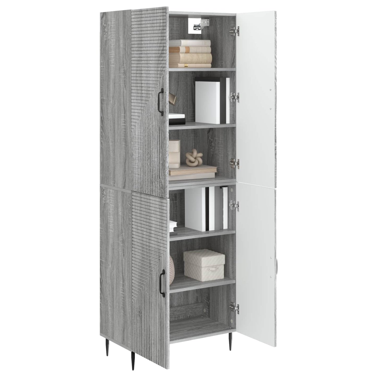 Cabinet Set 2 pcs Grey Sonoma 66 x 34.5 x 89.5 cm