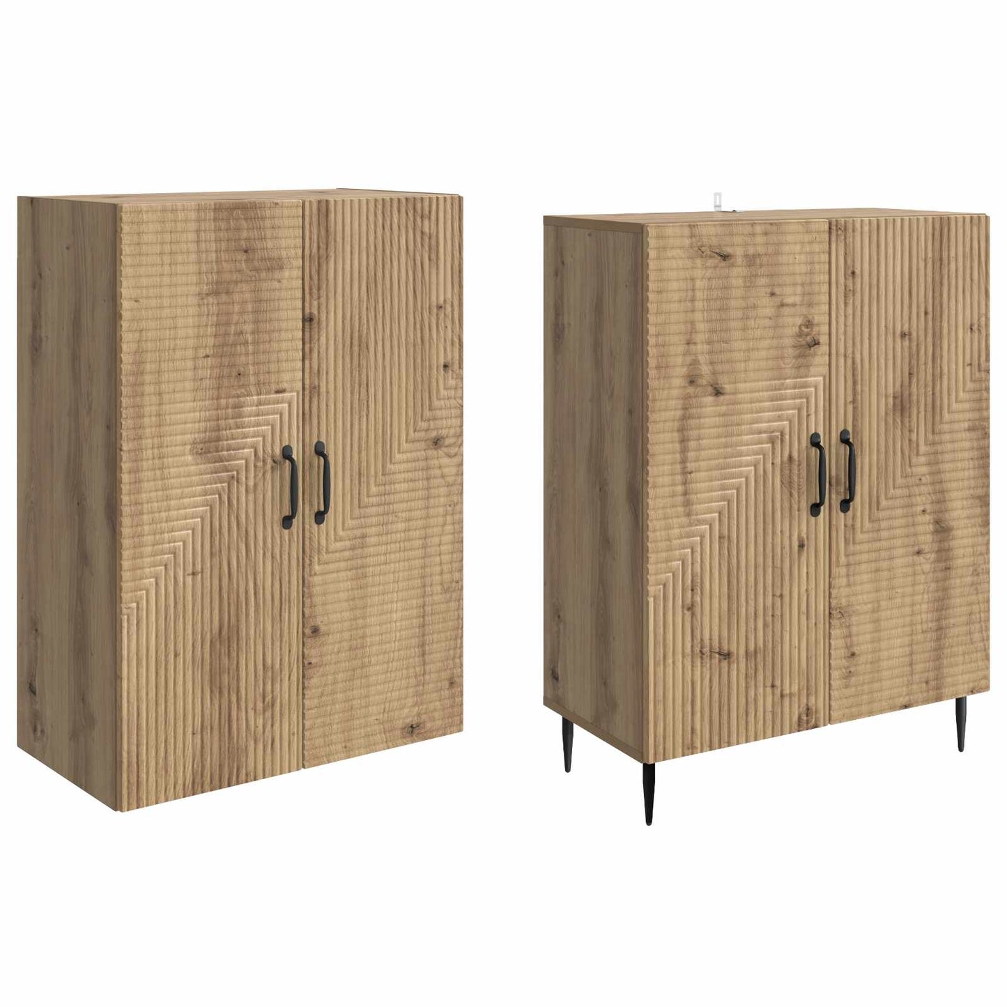 Cabinet Set 2 pcs 66 x 34.5 x 89.5 cm Engineered Wood