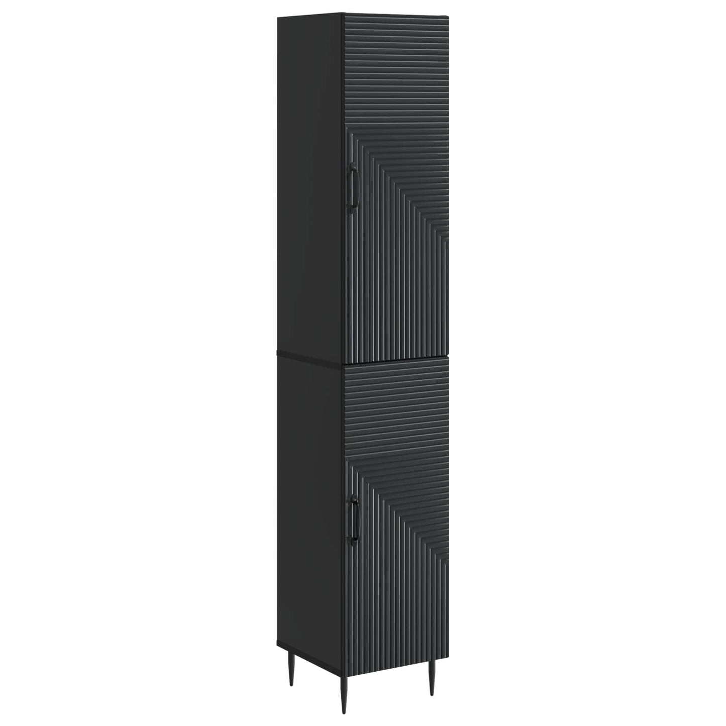 Cabinet Set 2 pcs Black 33 x 34.5 x 89.5 cm Engineered Wood