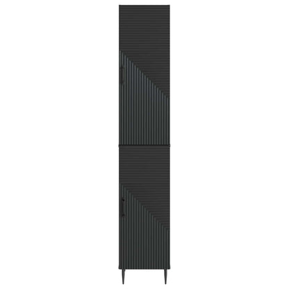 Cabinet Set 2 pcs Black 33 x 34.5 x 89.5 cm Engineered Wood