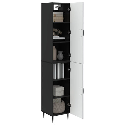 Cabinet Set 2 pcs Black 33 x 34.5 x 89.5 cm Engineered Wood