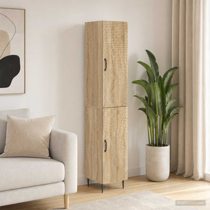 Cabinet Set 2 pcs Sonoma Oak Engineered Wood