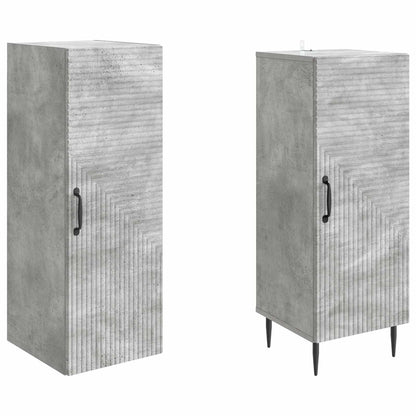 Cabinet Set 2 pcs Concrete Grey 33 x 34.5 x 89.5 cm