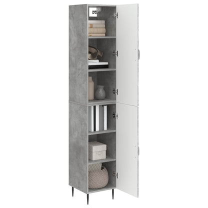 Cabinet Set 2 pcs Concrete Grey 33 x 34.5 x 89.5 cm