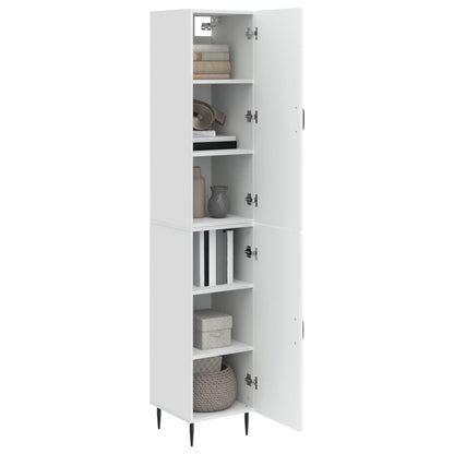 Cabinet Set 2 pcs High Gloss White 33 x 34.5 x 89.5 cm
