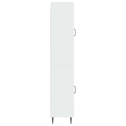 Cabinet Set 2 pcs High Gloss White 33 x 34.5 x 89.5 cm