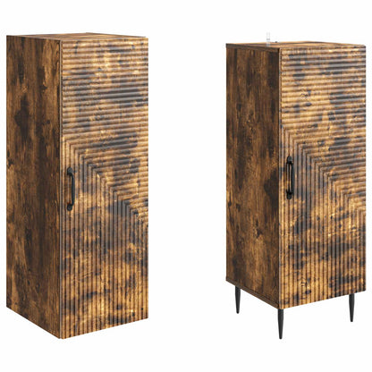 Cabinet Set 2 pcs Smoked Oak 33 x 34.5 x 89.5 cm