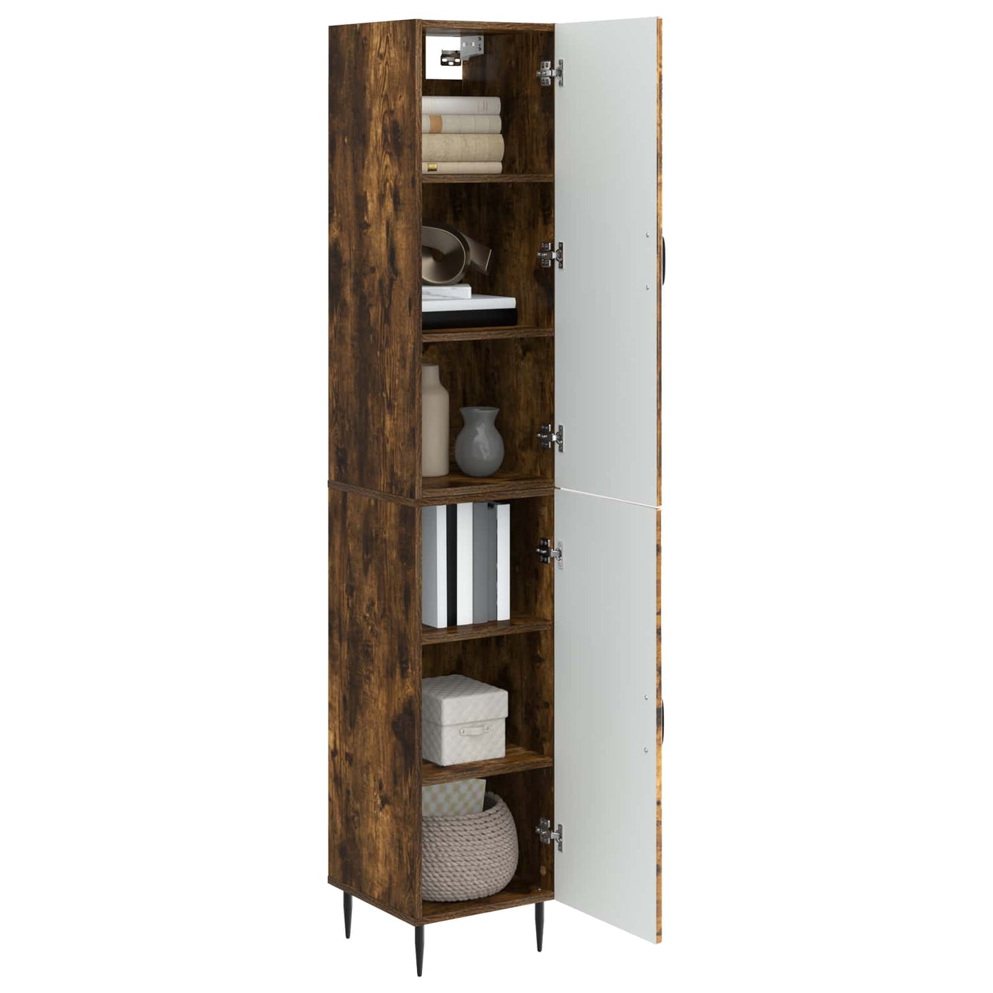 Cabinet Set 2 pcs Smoked Oak 33 x 34.5 x 89.5 cm