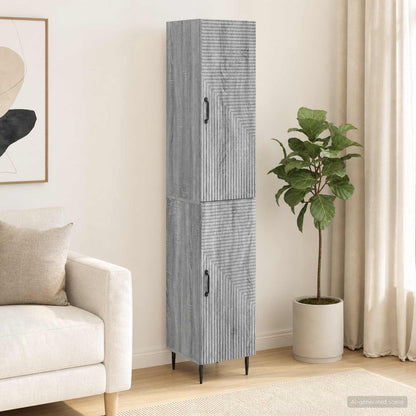 Cabinet Set 2 pcs Grey Sonoma Engineered Wood