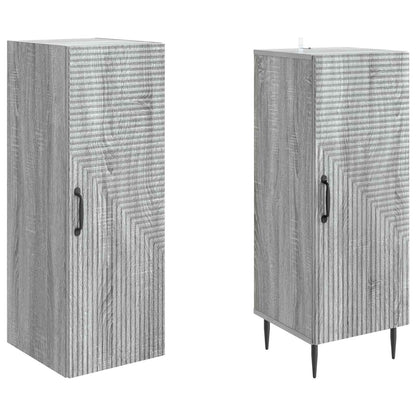 Cabinet Set 2 pcs Grey Sonoma 33 x 34.5 x 89.5 cm