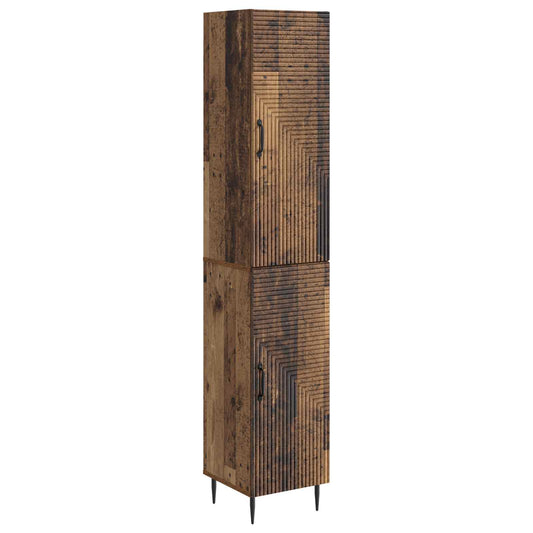Cabinet Set 2 pcs Old Wood Engineered Wood