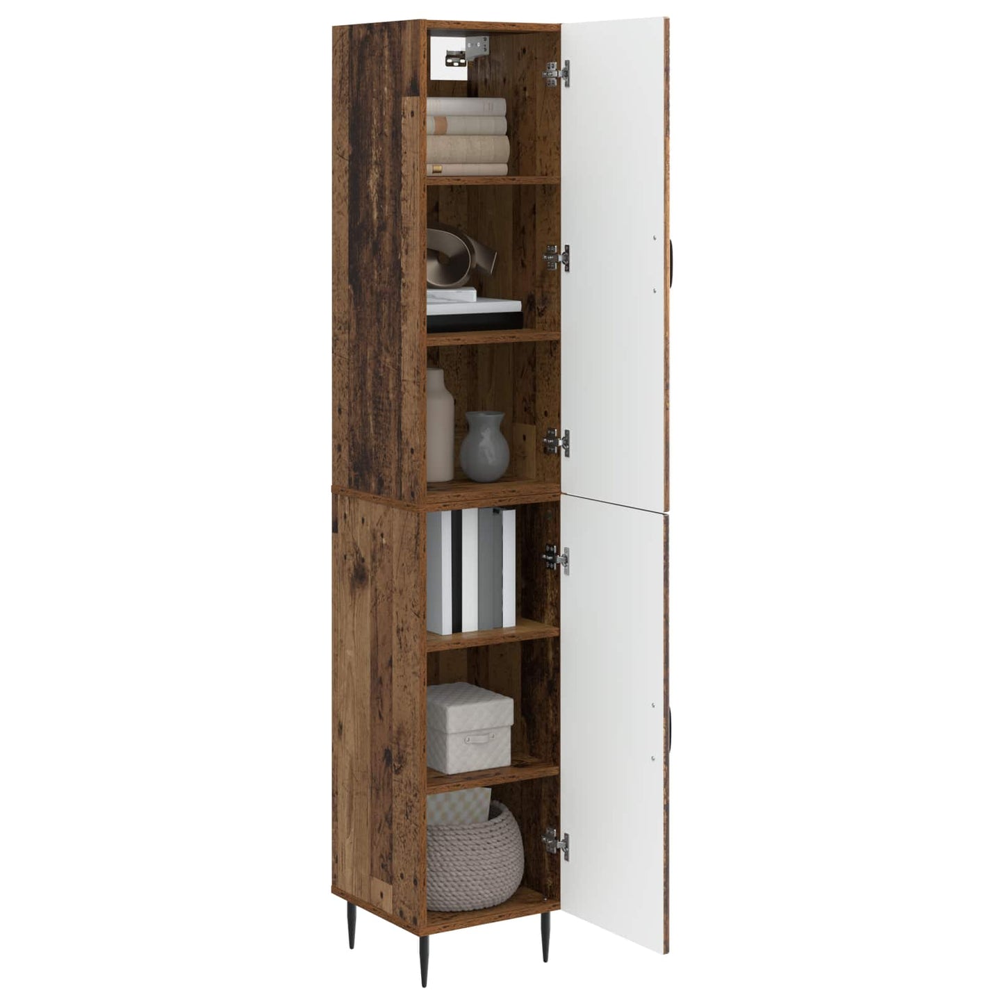 Cabinet Set 2 pcs Old Wood 33 x 34.5 x 89.5 cm Engineered Wood