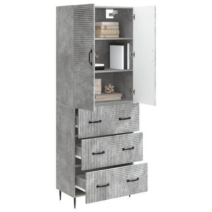 Cabinet Set 2 pcs Concrete Grey 66 x 34.5 x 90 cm