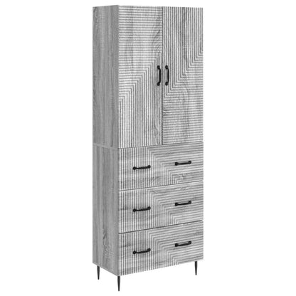 Cabinet Set 2 pcs Grey Sonoma 66 x 34.5 x 90 cm Engineered Wood