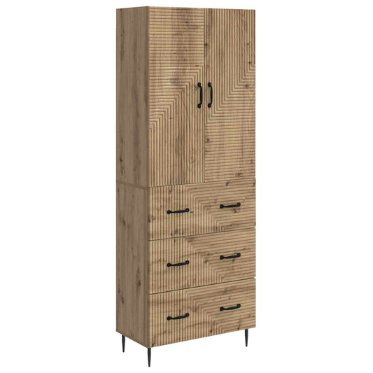 Cabinet Set 2 pcs 66 x 34.5 x 90 cm Engineered Wood Artisan Oak