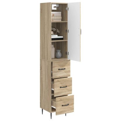 Cabinet Set 2 pcs Sonoma Oak 33 x 34.5 x 90 cm Engineered Wood