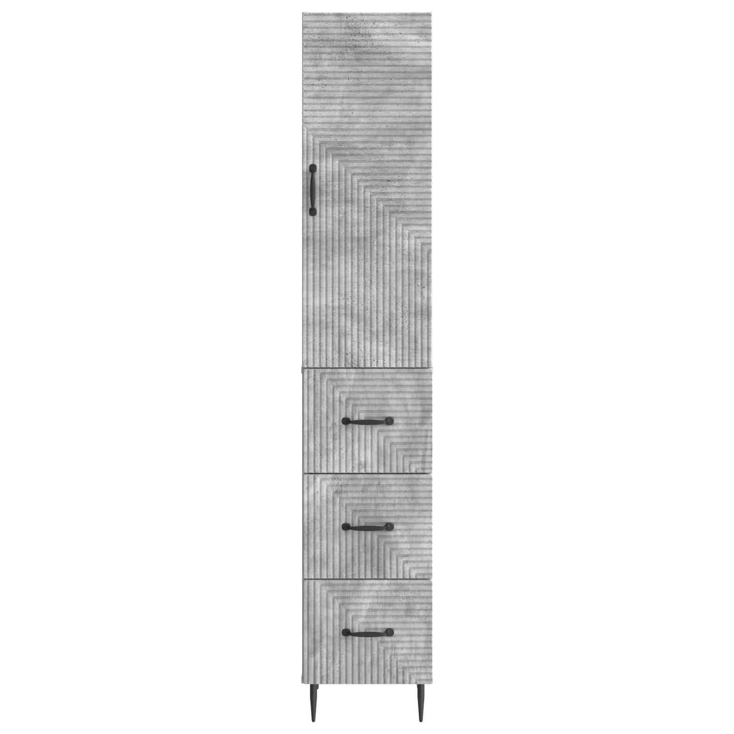 Cabinet Set 2 pcs Concrete Grey 33 x 34.5 x 90 cm