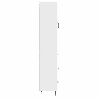 Cabinet Set 2 pcs High Gloss White 33 x 34.5 x 90 cm