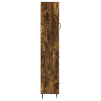 Cabinet Set 2 pcs Smoked Oak 33 x 34.5 x 90 cm Engineered Wood