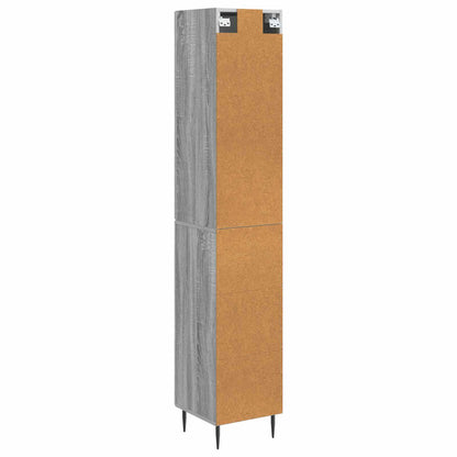 Cabinet Set 2 pcs Grey Sonoma 33 x 34.5 x 90 cm Engineered Wood
