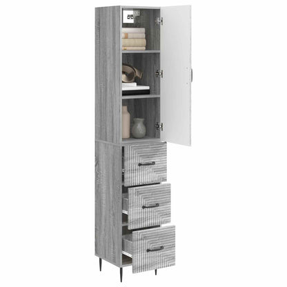 Cabinet Set 2 pcs Grey Sonoma 33 x 34.5 x 90 cm Engineered Wood