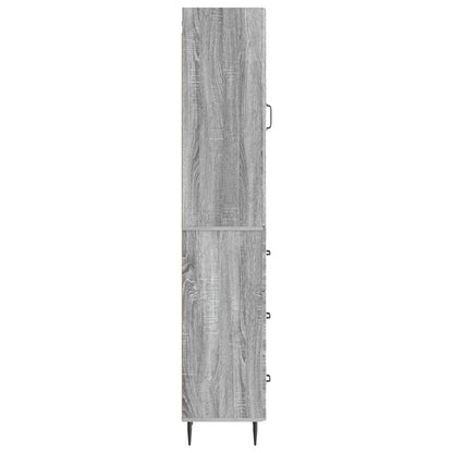 Cabinet Set 2 pcs Grey Sonoma 33 x 34.5 x 90 cm Engineered Wood