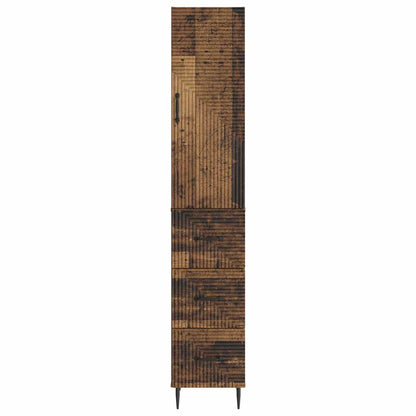 Cabinet Set 2 pcs Old Wood 33 x 34.5 x 90 cm Engineered Wood