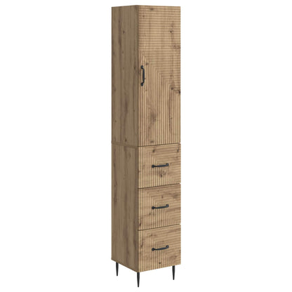 Cabinet Set 2 pcs Artisan Oak 33 x 34.5 x 90 cm Engineered Wood