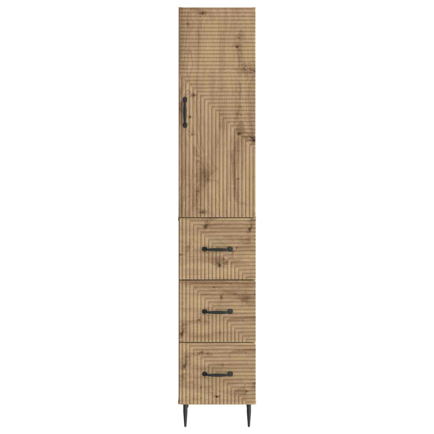 Cabinet Set 2 pcs Artisan Oak 33 x 34.5 x 90 cm Engineered Wood