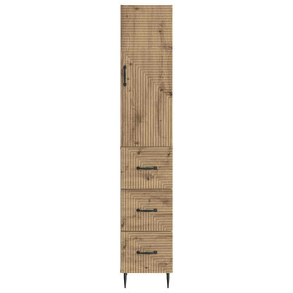 Cabinet Set 2 pcs Artisan Oak 33 x 34.5 x 90 cm Engineered Wood