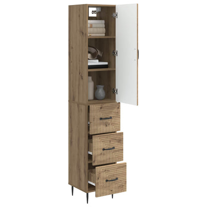Cabinet Set 2 pcs Artisan Oak 33 x 34.5 x 90 cm Engineered Wood
