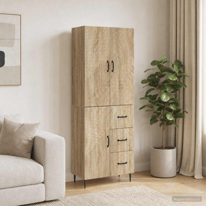 Cabinet Set 2 pcs Sonoma Oak Engineered Wood