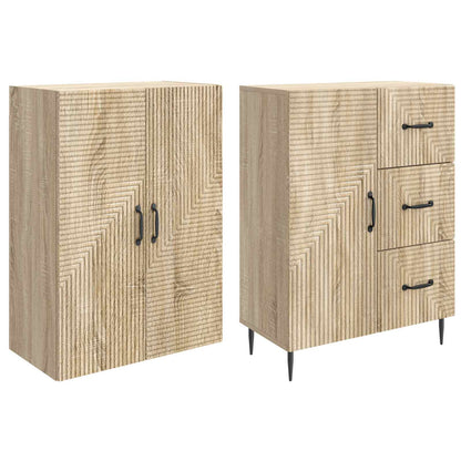 Cabinet Set 2 pcs Sonoma Oak 66 x 34.5 x 89.5 cm