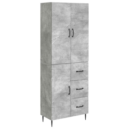 Cabinet Set 2 pcs Concrete Grey 66 x 34.5 x 89.5 cm