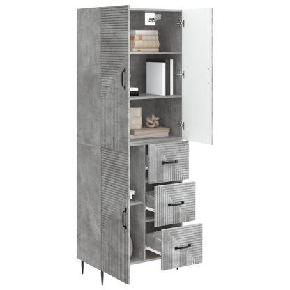 Cabinet Set 2 pcs Concrete Grey 66 x 34.5 x 89.5 cm