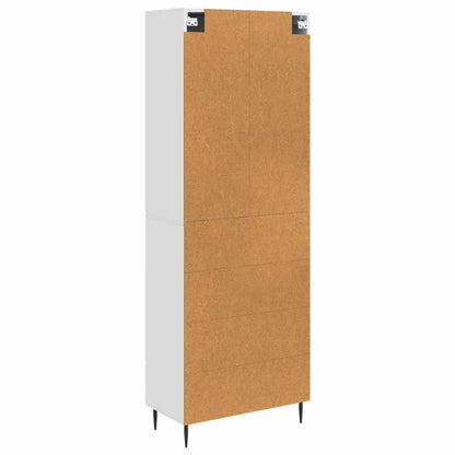 Cabinet Set 2 pcs High Gloss White 66 x 34.5 x 89.5 cm